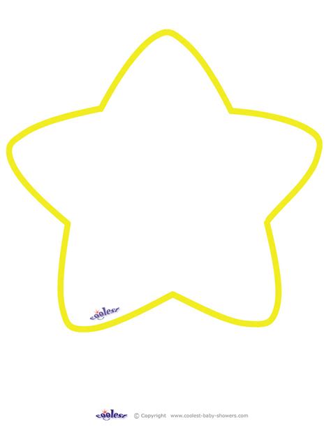 large printable yellow star coolest  printables