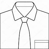 Tie Shirt Vector Coloring Necktie Pages Illustration Stock Getcolorings Print sketch template