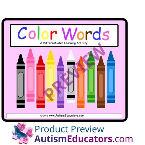 color words differentiated