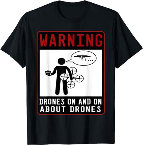 amazoncom warning drones     drones  shirt clothing shoes jewelry