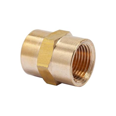 Ltwfitting 3 8 In Fip Brass Pipe Coupling Fitting 5 Pack Hf99605
