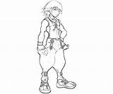 Riku Kingdom Hearts Characters Coloring Pages Cartoon sketch template