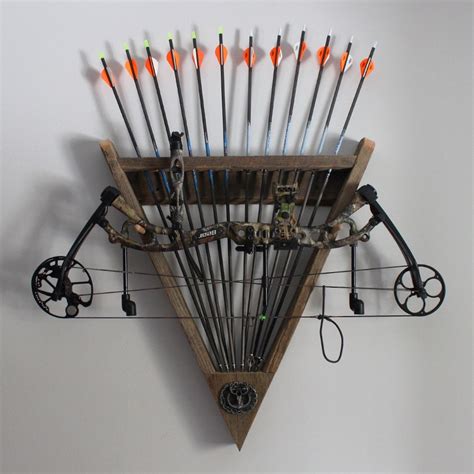 barn wood bow arrow rack  archery etsy
