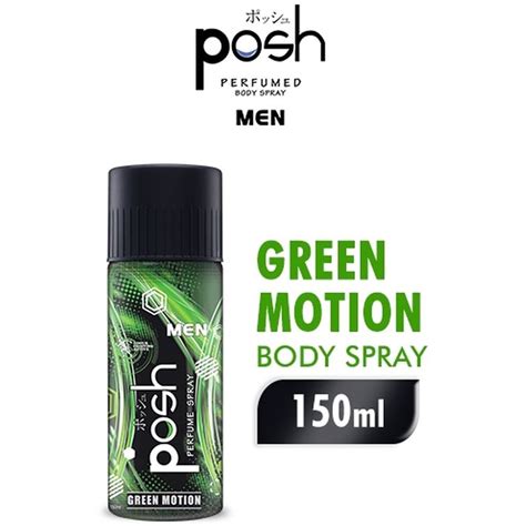 posh body spray perfumed men green motion ml klikindomaret