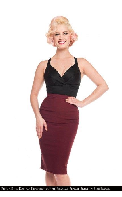 Perfect Pencil Skirt In Burgundy By Dixiefried At Pinup Girl Clothing