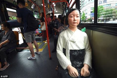 s korean buses carry statues of comfort women daily mail online