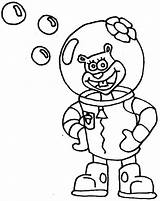 Spongebob Sandy Cheeks Squarepants Coloringhome Bob Colouring Meme Sandys sketch template