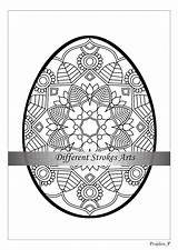 Egg Zentangle sketch template