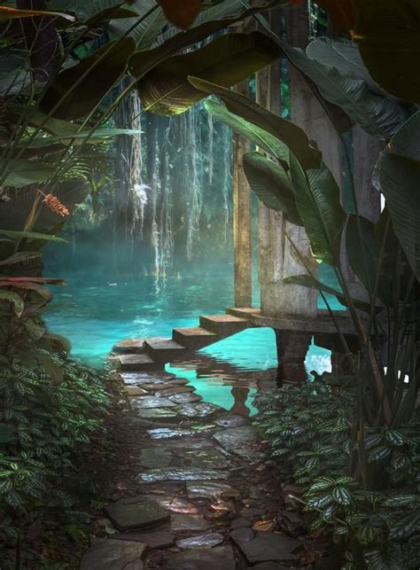 fantasy jungle premade background   spacey  deviantart