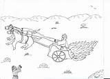 Chariot Elijah Fiery sketch template