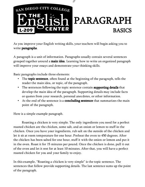 paragraph writing  examples format  examples