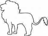 Outline Lion Drawing Printable Animal Clipart Cliparts Coloring Stencils Drawings Computer Designs Use sketch template