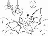 Pipistrello Fledermaus Pipistrelli Ragni Spinnen Stampare Spiders Bats Supercoloring Fledermäuse sketch template