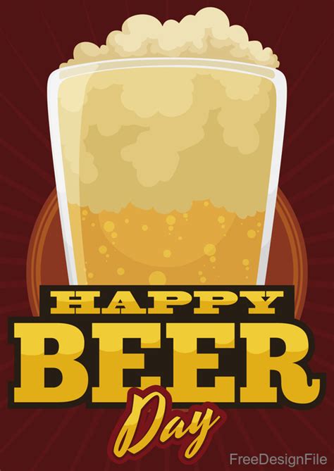 Happy Beer Day Design Vector Material 03 Free Download