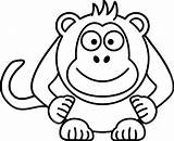 Monkey Coloring Face Pages Popular sketch template