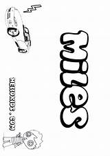 Miles Coloring Pages Name Color Hellokids Print sketch template