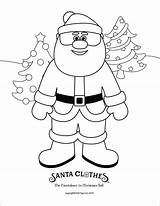 Coloring Pages Santa Clothes sketch template
