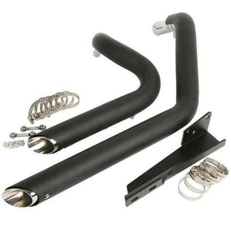 sportster staggered shortshots exhaust pipes  harley matte black sma motorcycle
