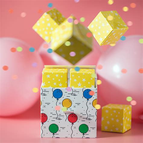 balloon party confetti pop box delivery nationwide sendacakecom