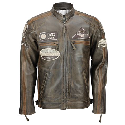 mens real soft leather fitted racing biker jacket vintage urban retro  ebay