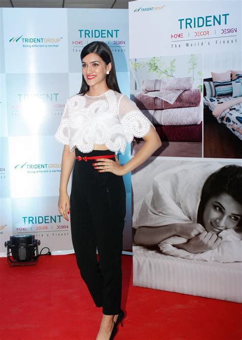 high quality bollywood celebrity pictures kriti sanon looks super sexy at trident group home
