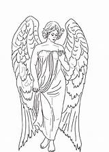 Coloring Angel Pages Guardian Supercoloring Via sketch template