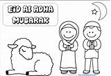Eid Adha Mubarak Sheep sketch template
