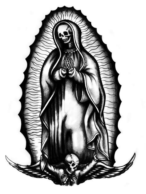 afbeeldingsresultaat voor santa muerte blanca huesca black tattoos chicano art tattoos santa