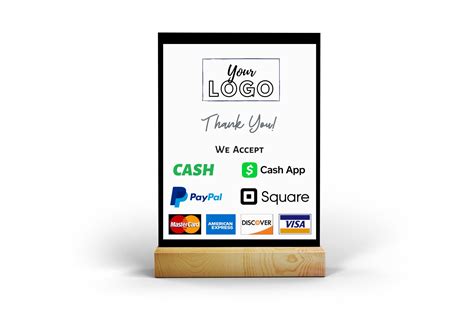 printable payment sign  accept credit cards sign vendor etsy