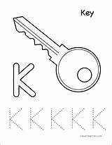 Key Coloring Letter Pages Writing Tracing Alphabet Sheet Sheets Keyboard Preschool Worksheets Computer Color Worksheet Printable Practice Stands Letters Cleverlearner sketch template