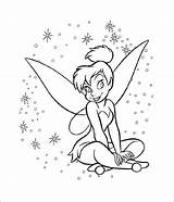 Tinkerbell Coloring Pages Fairy Colouring sketch template