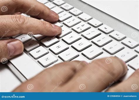 white computer keyboard  hands stock images image