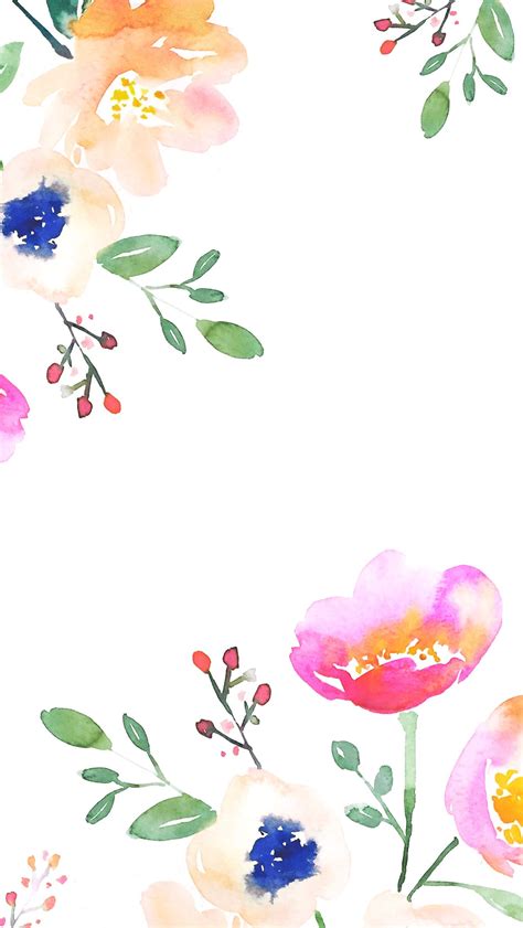 watercolor flower iphone wallpapers top free watercolor