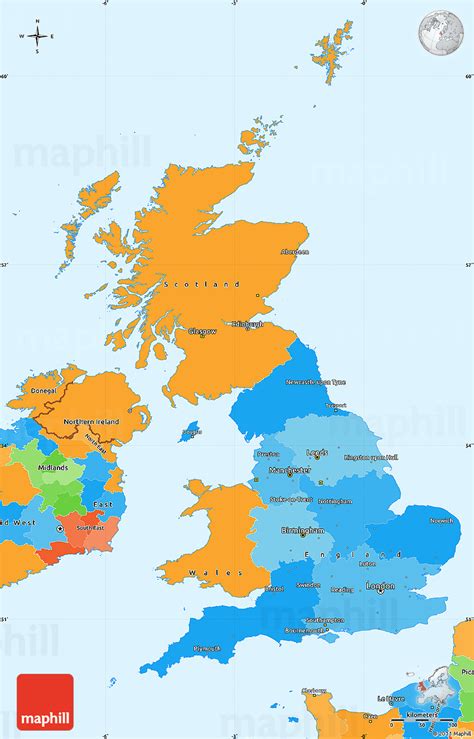political simple map  united kingdom