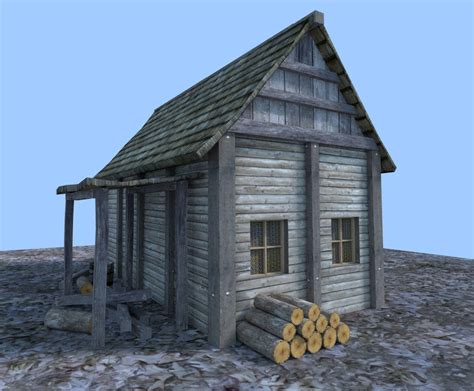 small medieval house  model cgtrader