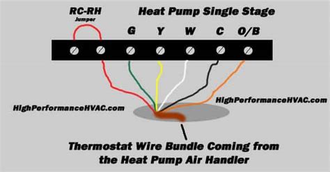 heat pump thermostat wiring chart diagram easy step  step