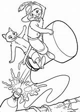 Boots Puss Coloring Pages Printable Cat sketch template