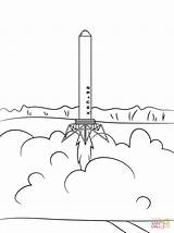 Falcon Spacex Coloring Stage Landing First Pages Color Drawing Space Printable Version Drawings Designlooter Supercoloring sketch template