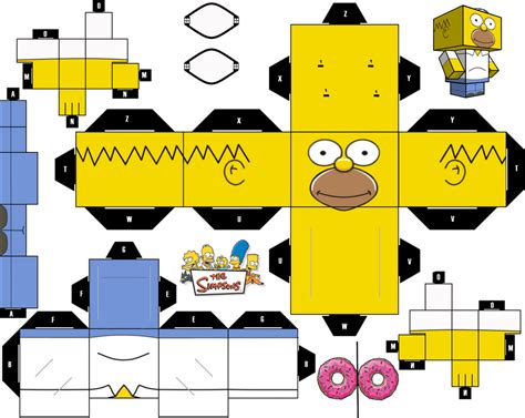 Homer Simpsons Cubeecraft By Jagamen On Deviantart Paper Toys Paper