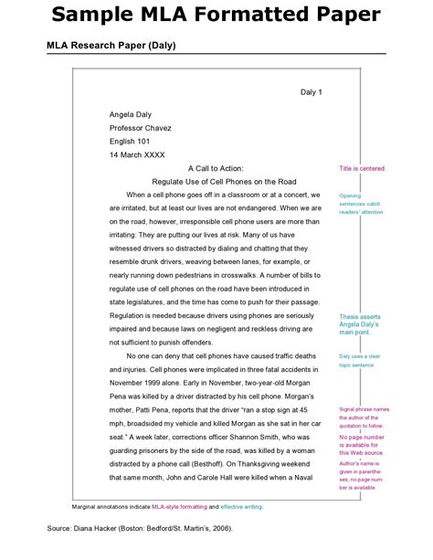 research paper format template