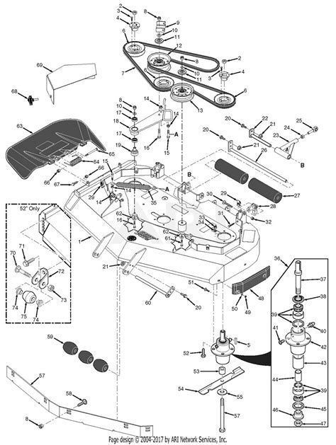scag svrv fx  ride sn   parts diagram    cutter decks