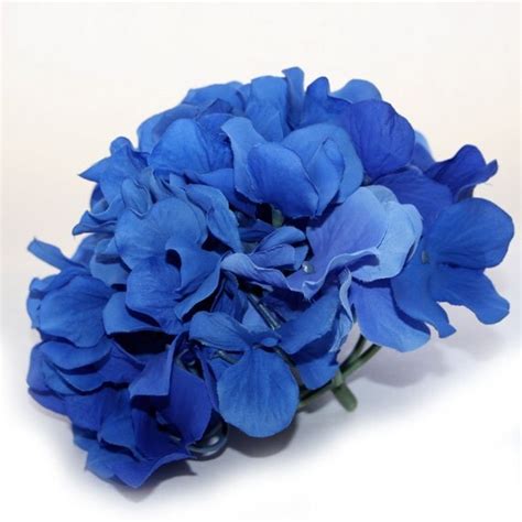 1 jumbo royal blue silk hydrangea bunch hydrangea head