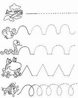 Traceable Prewriting Preschoolers sketch template