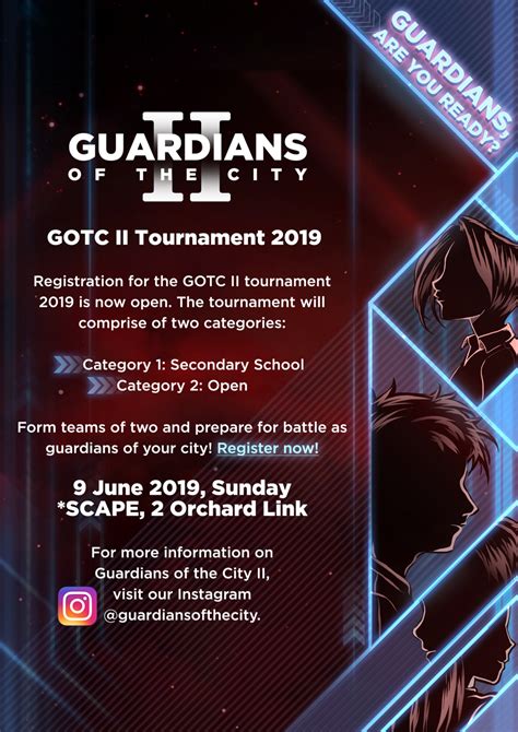 the 2019 “guardians of the city” gotc ii tournament scape singapore