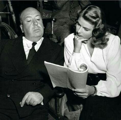 Alfred Hitchcock And Ingrid Bergman Classic Hollywood