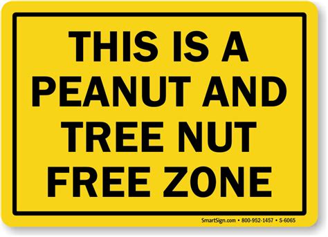 peanut  tree nut  zone sign sku