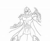 Shredder Coloring Pages Print Bw sketch template