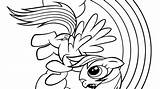 Pony Rainbow Coloring Pages Little Bubakids sketch template