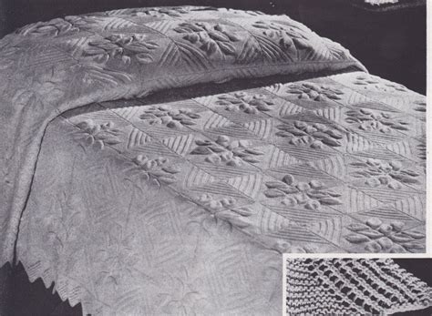 vintage bedspread knitting pattern