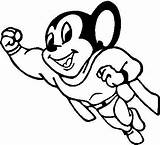 Mighty Mouse Coloring Pages Clipart Cliparts Clip Vinyl Library Mice Sketchite sketch template
